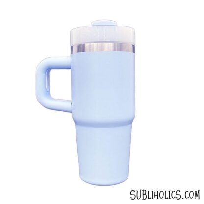 14 oz Silver Trimmed Macaron Mini Stanley Style Sublimation Tumblers - Image 2