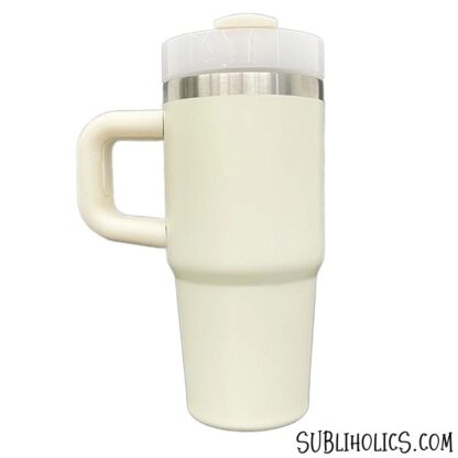 14 oz Silver Trimmed Macaron Mini Stanley Style Sublimation Tumblers - Image 6