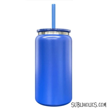 16 oz Stainless Steel Can Tumbler with Black Underlay for Laser Engraving - Image 3