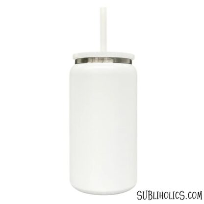 16 oz Stainless Steel Can Tumbler with Black Underlay for Laser Engraving - Image 6