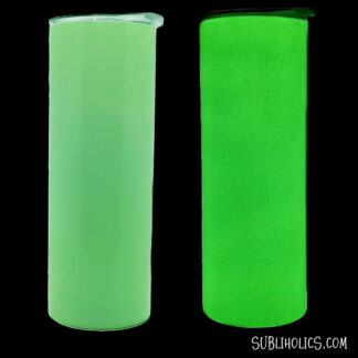 20 oz Glow In The Dark Sublimation Tumblers Green to Green Glow