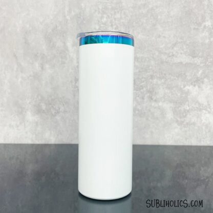 20 oz Straight Tumbler with Blue Green Ombre Underlay for Laser Engraving - Image 3