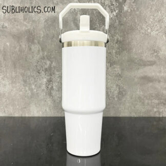 30 oz Stanley Style Flip Top Swing Handle Gloss Leakproof Tumblers for Sublimation