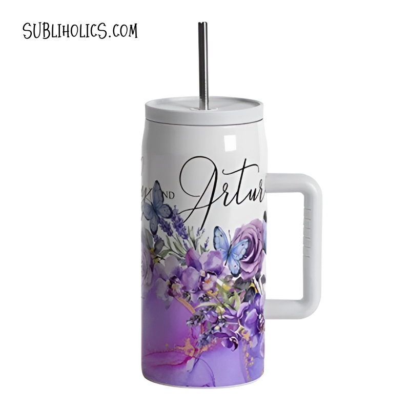 40 oz Barrel Stainless Steel Tumbler with Soft Grip Handle - Image 9