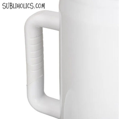 40 oz Daily Sipper White Stainless Steel Tumbler with Soft Grip Handle - Image 4