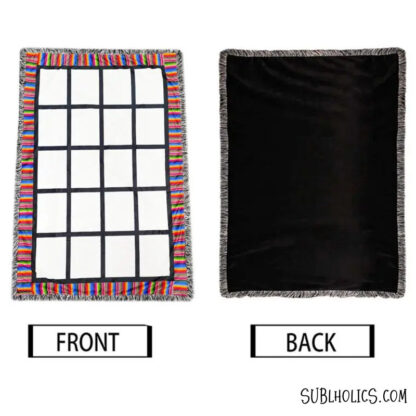 Blankets For Sublimation - 20 Panel Photo Montage with Rainbow Print Trim - Image 3