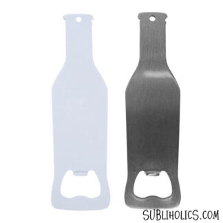 Stainless Steel Bottle Shaped Openers for Sublimation - White or Silver