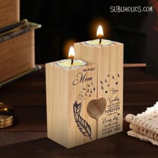 Unique Wooden Candle Holder Set for Sublimation