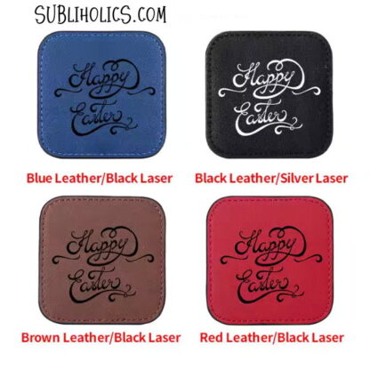 Set of 4 Leatherette Coasters for Laser Engraving - Image 2