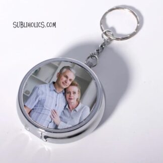 Pill Box Keychain with 3 Compartments for Sublimation