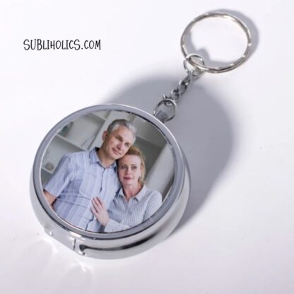 Pill Box Keychain with 3 Compartments for Sublimation