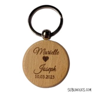 Round Wood Keychains for Laser Engraving