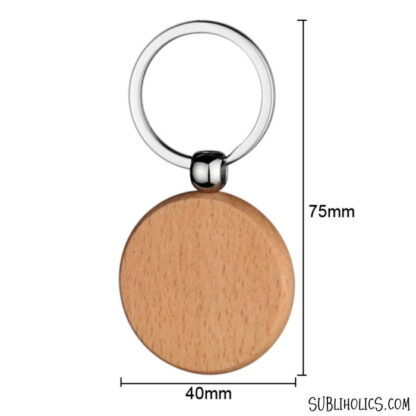 Round Wood Keychains for Laser Engraving - Image 2