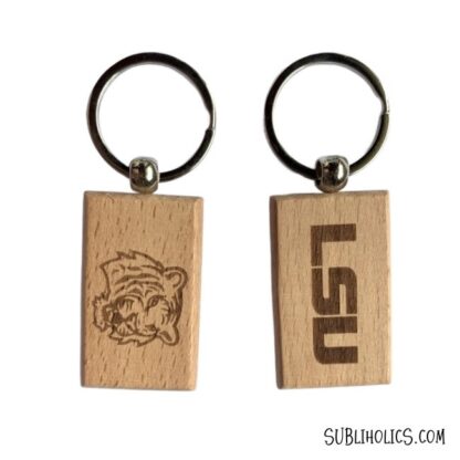 Rectangular Wood Keychains for Laser Engraving - Image 3