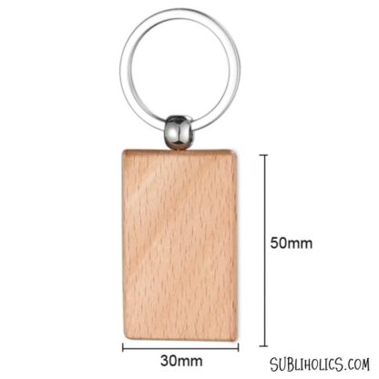 Rectangular Wood Keychains for Laser Engraving - Image 2