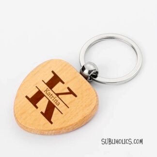 Heart Wood Keychains for Laser Engraving