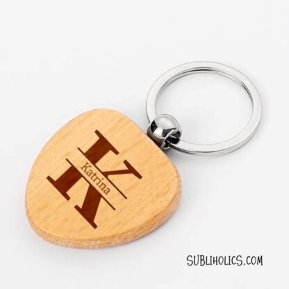 Heart Wood Keychains for Laser Engraving