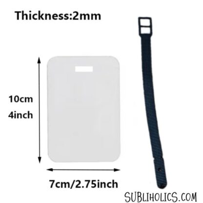 Luggage Tag Sublimation Plastic - Double Sided Print - Image 3
