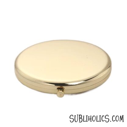 Round Compact Cosmetic Metal Mirror for Laser Engraving - Image 3