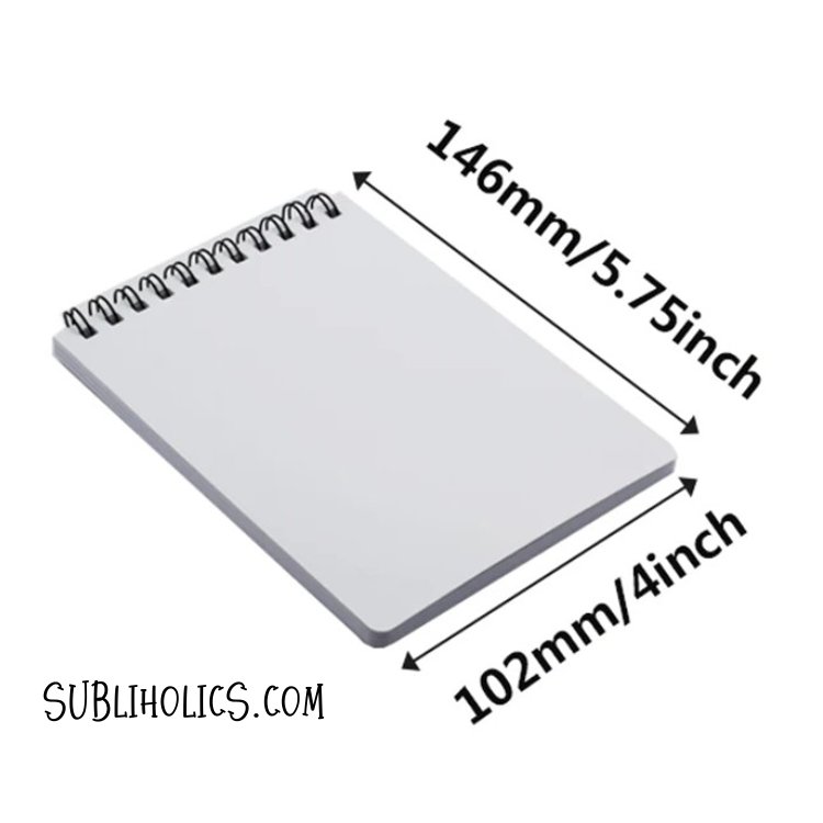 Spiral Bound Notepad For Sublimation - Package of 5 - Image 3