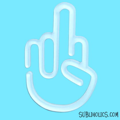 Acrylic Middle Finger Paper Clip Bookmarks for Sublimation