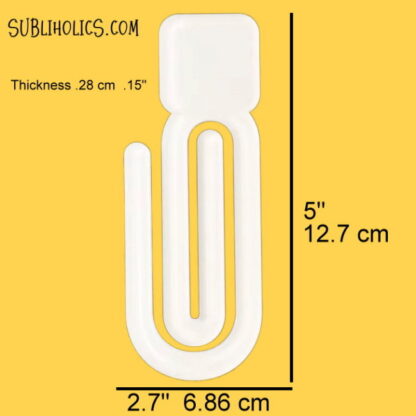 Acrylic Paper Clip Bookmarks with Top Square for Sublimation - Image 3