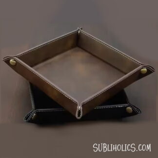 Leatherette Snap Tray for Laser Engraving - 2 Sizes 4 Colours