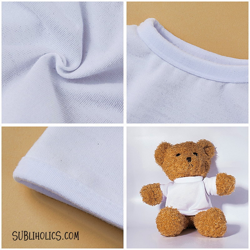30 CM Teddy Bear wearing Sublimation T-Shirt - Image 2