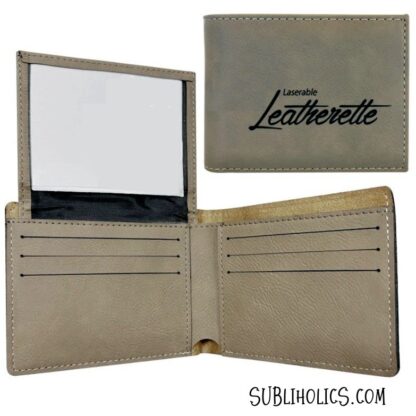 Leatherette Bifold Wallets for Laser Engraving - Image 2