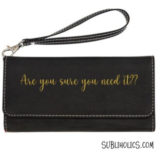 Leatherette Tri-Fold Women's Wallet for Laser Engraving - 4 Colours