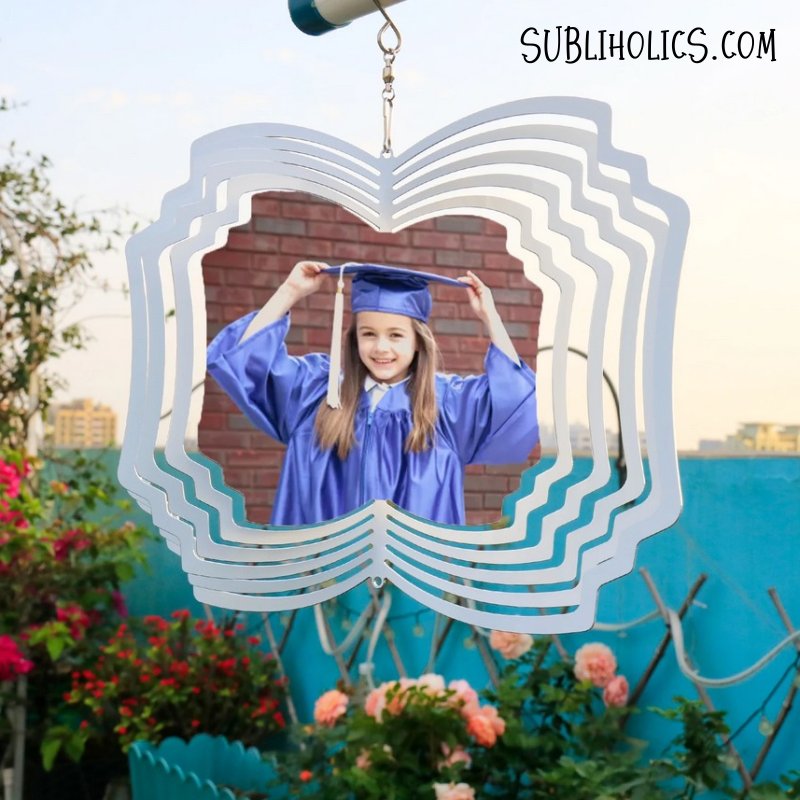 Wind Spinner Aluminum Sublimation Ornament #9 - Book - Image 3