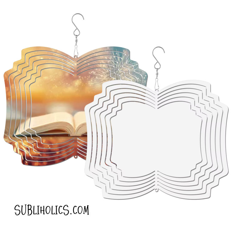 Wind Spinner Aluminum Sublimation Ornament #9 - Book