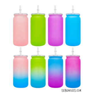 Plastic Matte Can Style Tumblers for DTF or Vinyl