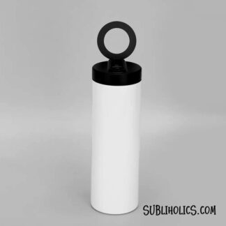 20 oz Flip Top White Sublimation Tumblers with Flip Up Handle