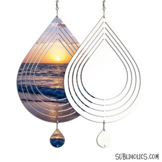 Wind Spinner Aluminum Sublimation Ornament #10 - Rain Drop + Mini