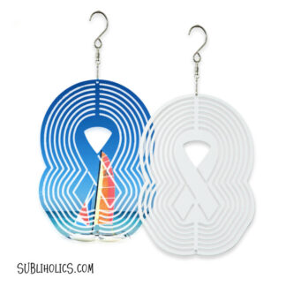 Wind Spinner Aluminum Sublimation Ornament #11 - Breast Cancer Awareness