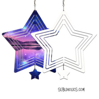 Wind Spinner Aluminum Sublimation Ornament #12 - Star + Mini