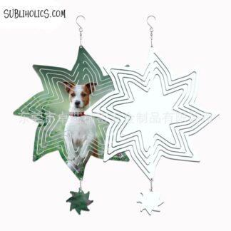 Wind Spinner Aluminum Sublimation Ornament #13 - Spinning Star + Mini