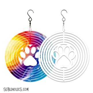 Wind Spinner Aluminum Sublimation Ornament #14 - Pet Paw