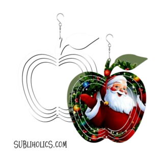 Wind Spinner Aluminum Sublimation Ornament #17 - Apple