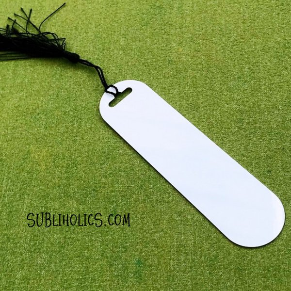 Curved Edge Rectanguler Bookmark with Tassel - Aluminum for Sublimation - Image 2