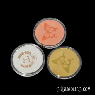 Engravable Challenge Coin in Acrylic Case - Gold, Silver and Rose Gold