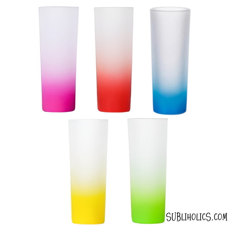Shot Glass - 3 oz with Gradient Frost - 5 Colours